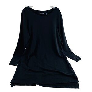 AnyBody Womens Black Long Sleeve Dress Size 2XL Stretch Knit